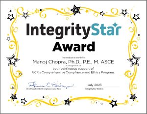 IntegrityStar Award Certificate