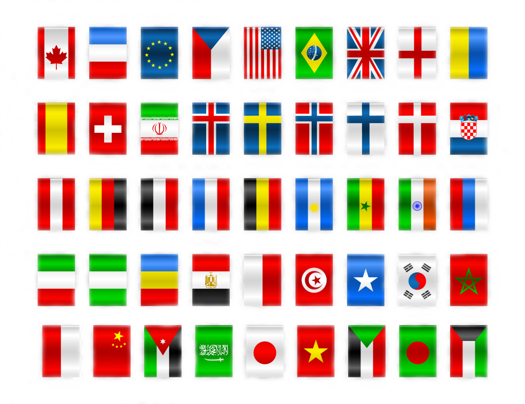 Various country's flags