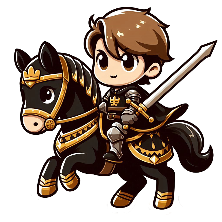 A child wearing knights armor and riding a horse